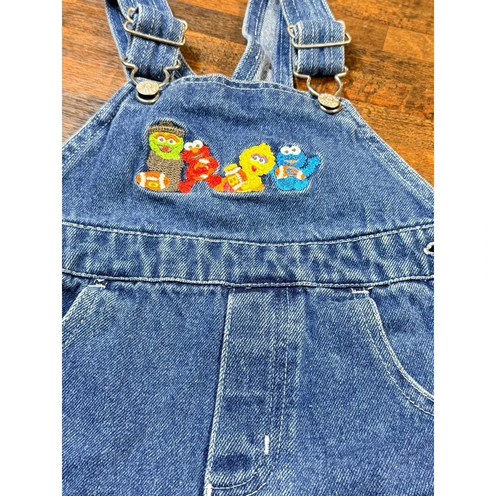 Rare vintage Sesame Street carpenter overalls size 18 months.  Football themed